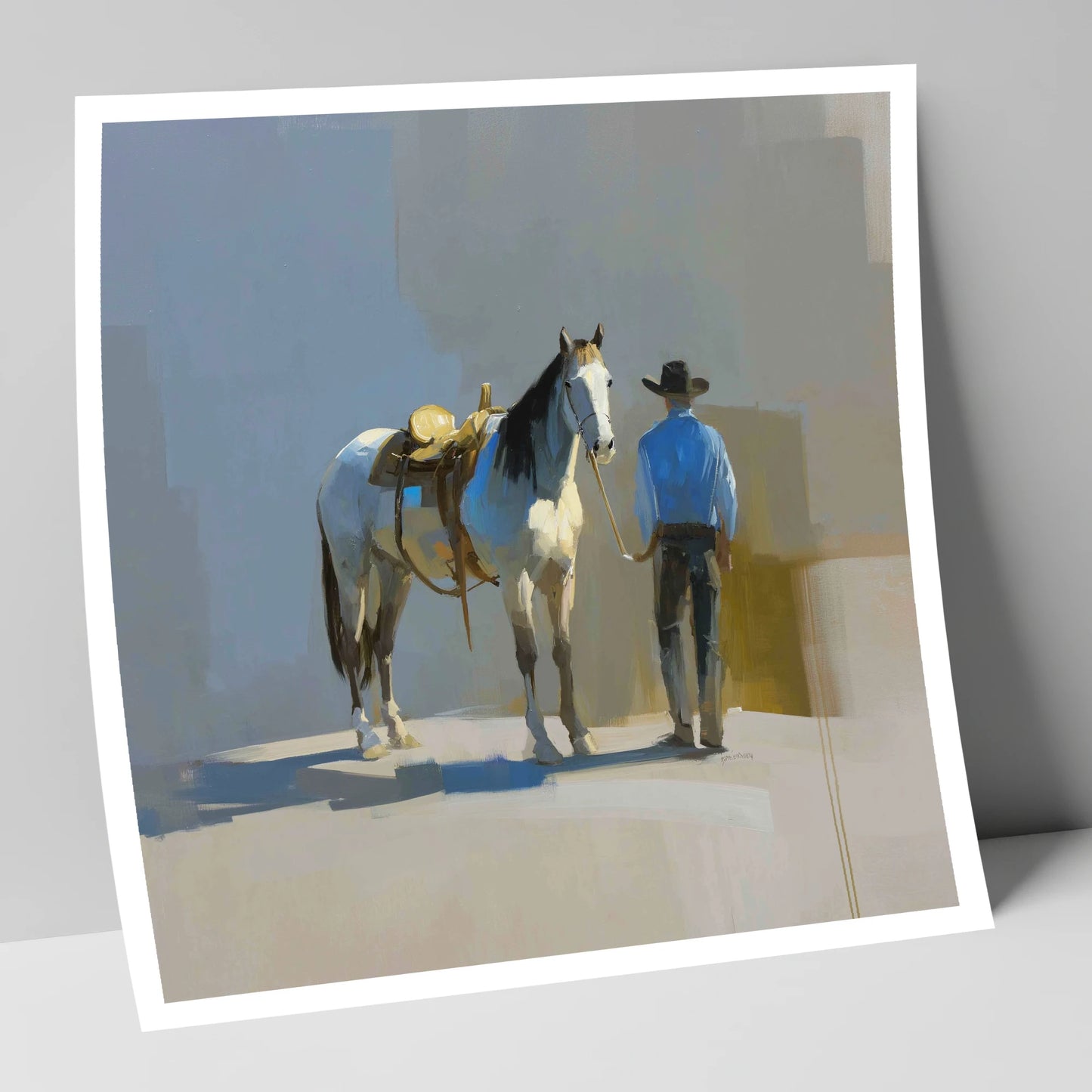 Quiet Western Partnership western horse art print