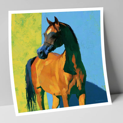 Arabian Horse in Bold Colours horse breed art print