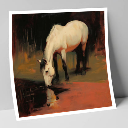 Quiet Reflection horse portrait art print