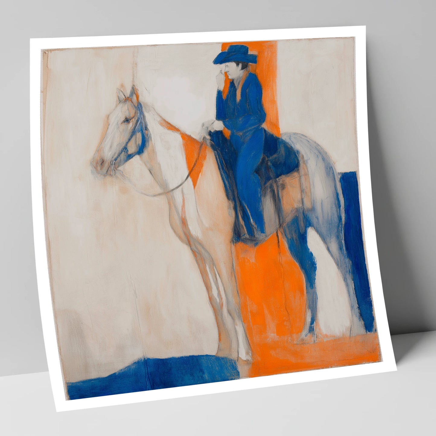 Ultramarine Western Rider western horse art print