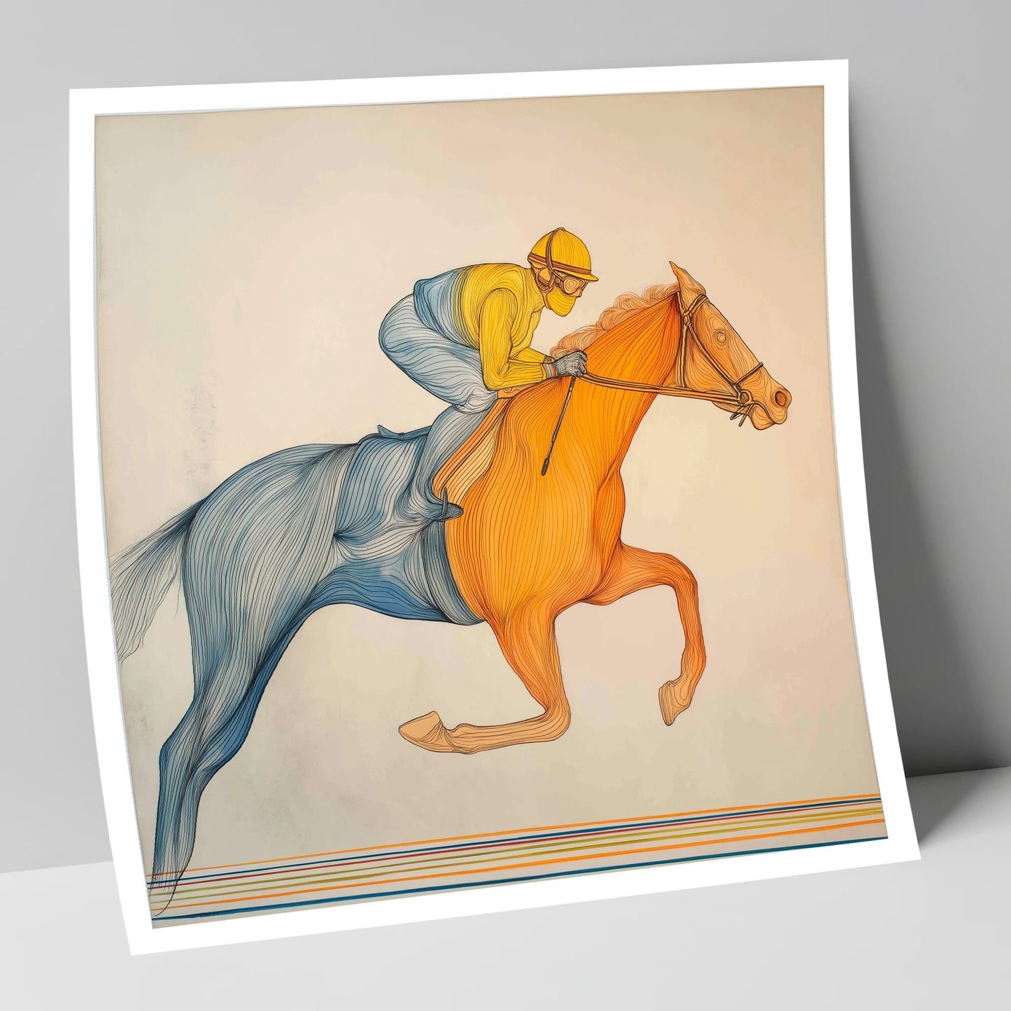 The Fluid Stride racing horse art print