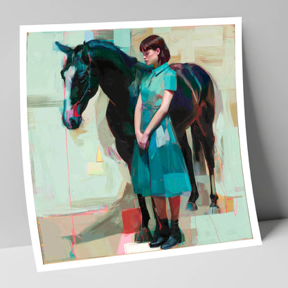 A Quiet Connection horse & rider art print