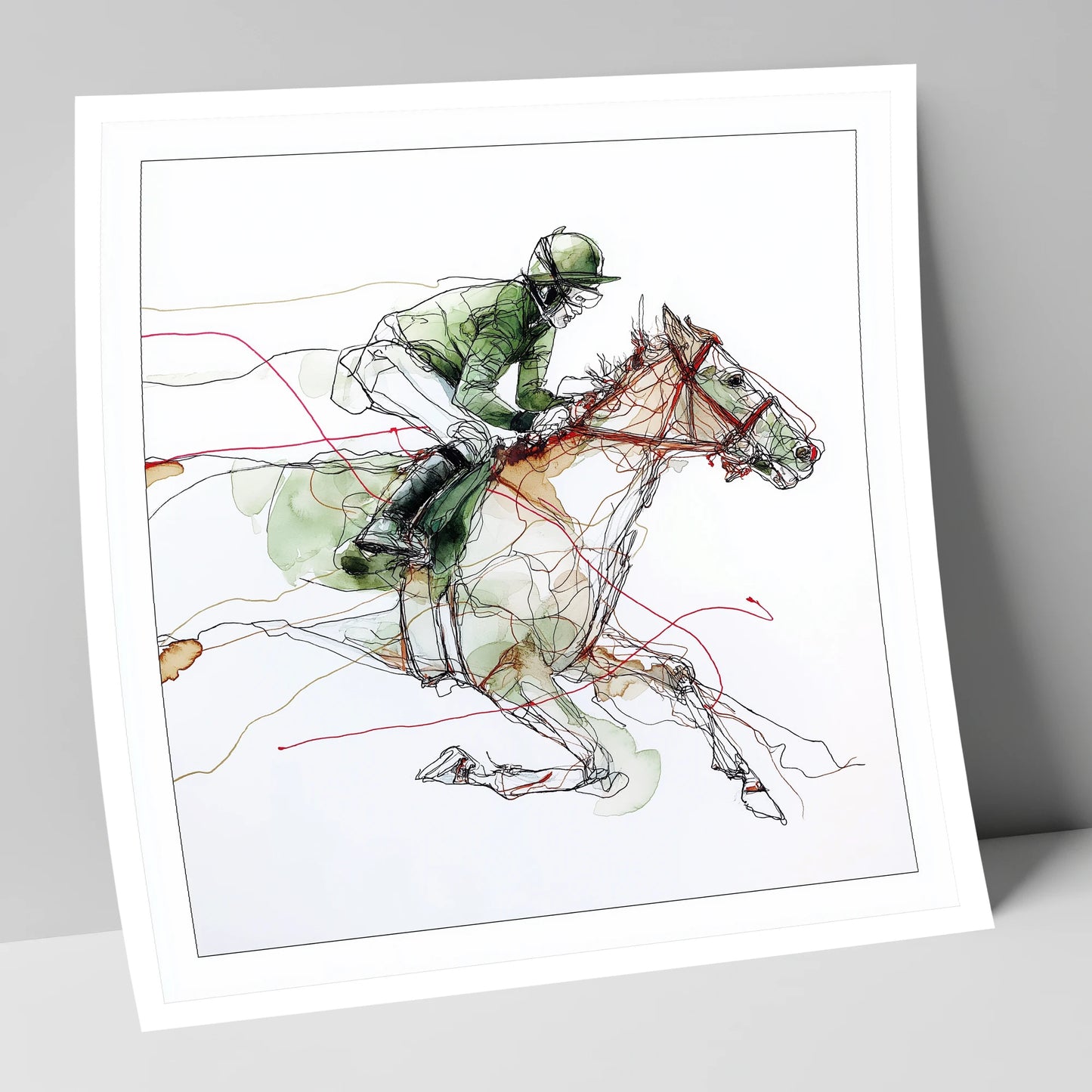 The Final Furlong racing horse art print