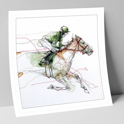 The Final Furlong racing horse art print