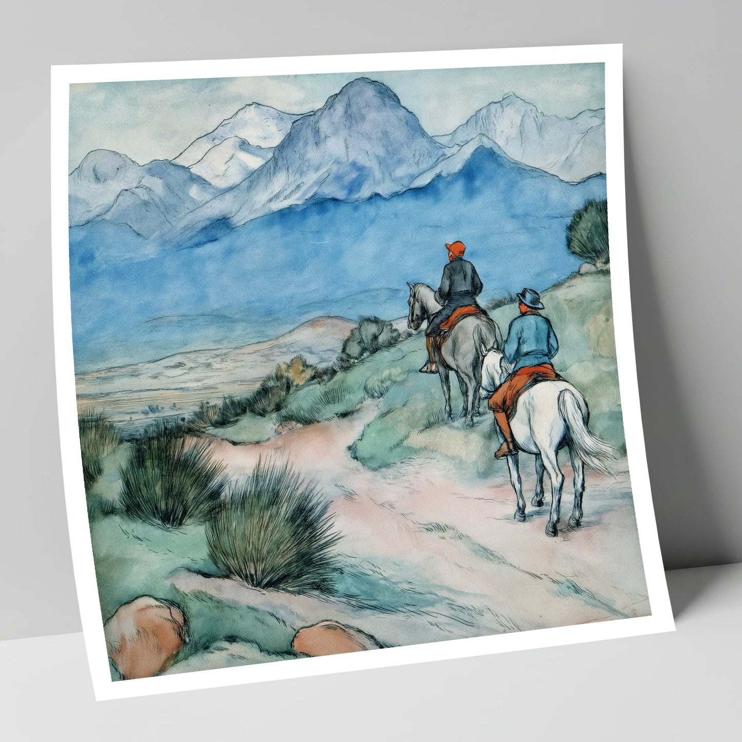 High Country Trek horse landscape art print
