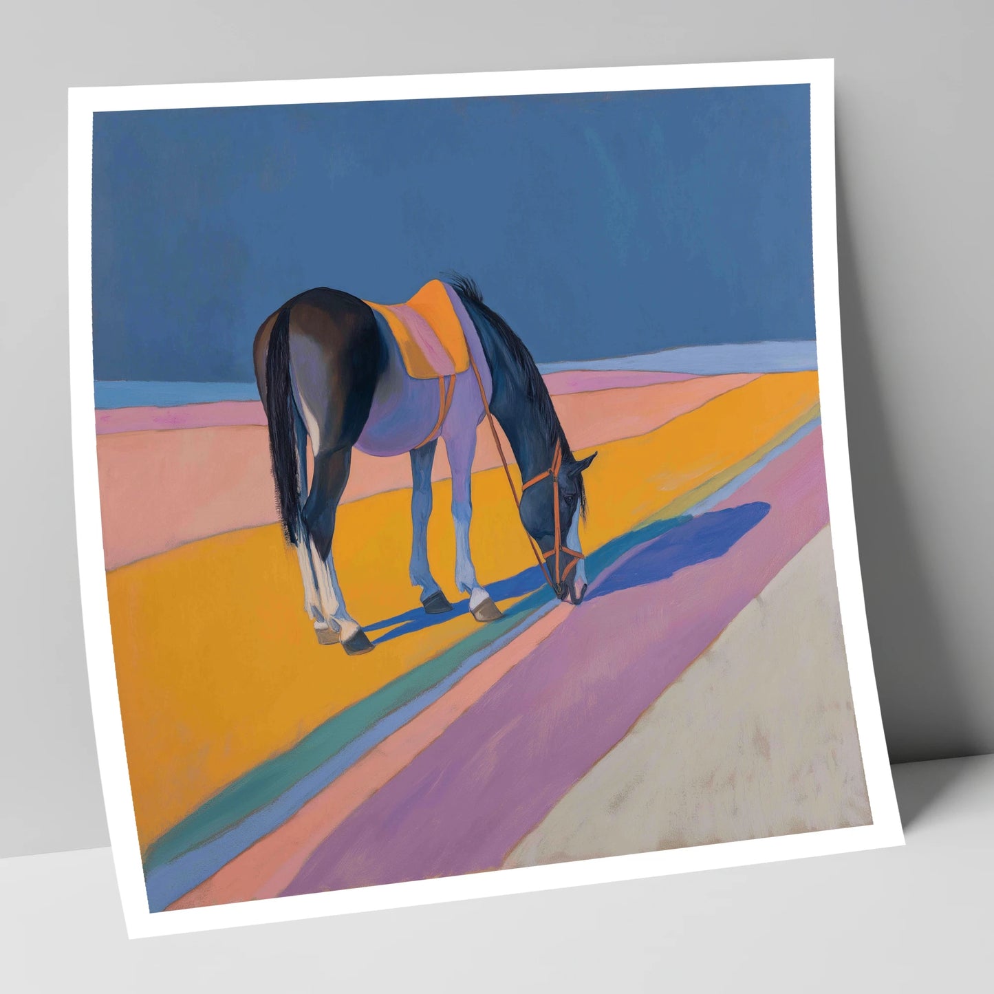 The Golden Hour Grazing working horse art print