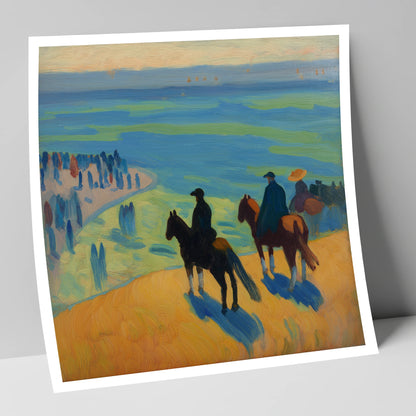 Coastal Vantage Point horse landscape art print