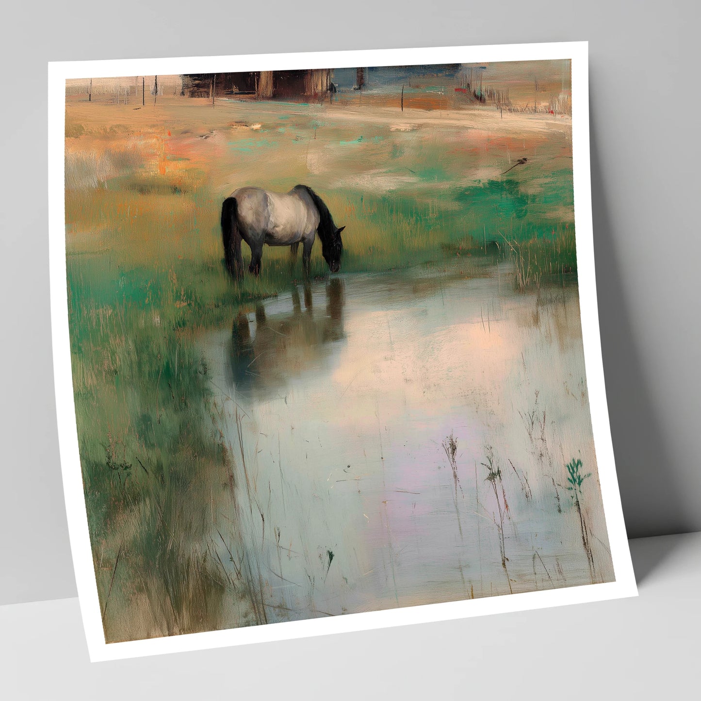 Tranquil Reflections horse landscape art print