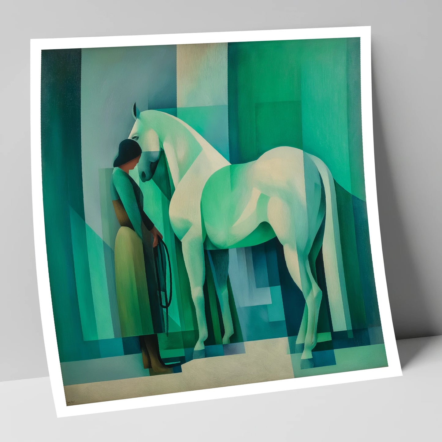 Emerald Equine Harmony horse & rider art print