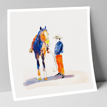 Vivid Western Partnership western horse art print