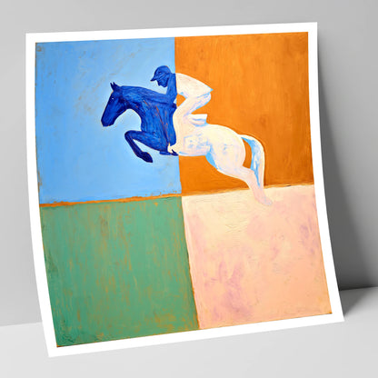 The Abstract Leap show jumping horse art print