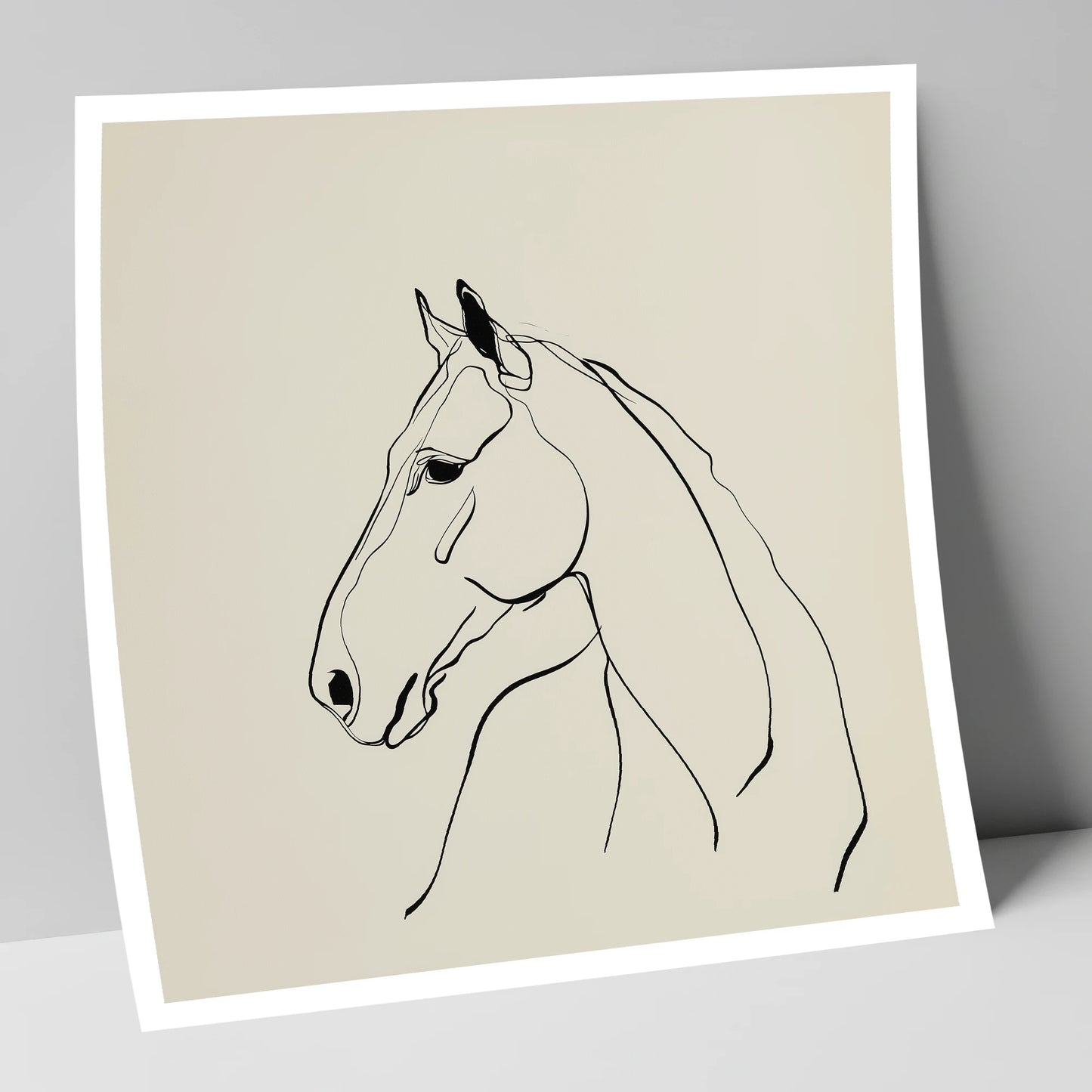 Fluid Equine Profile horse portrait art print
