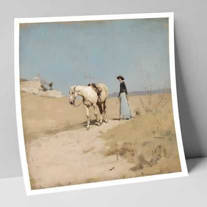 The Long Ride Home horse & rider art print