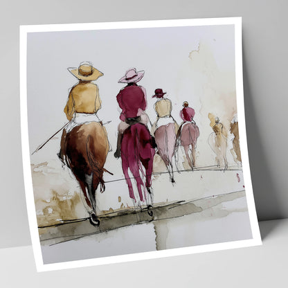 The Morning String racing horse art print