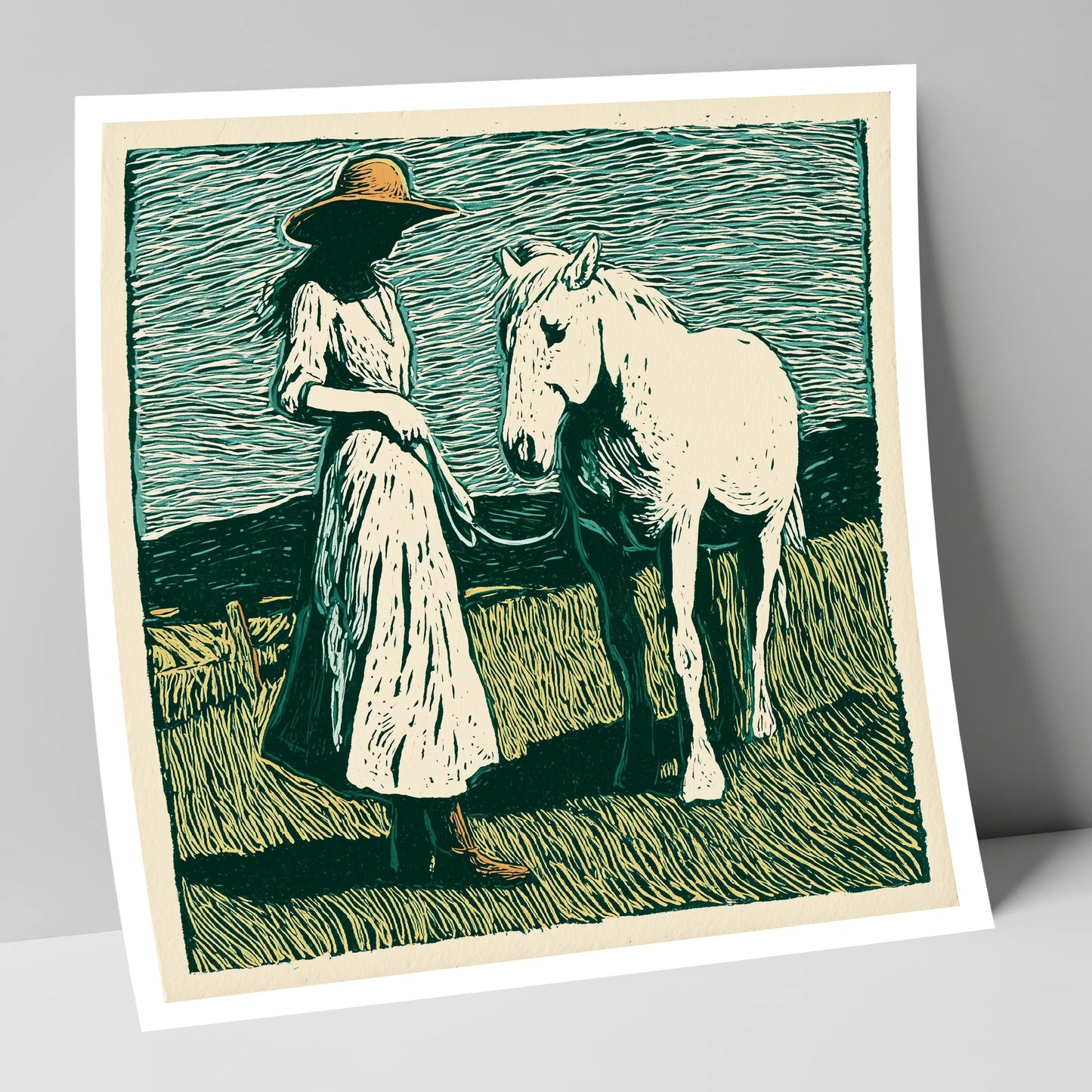 Windswept Companions horse & rider art print
