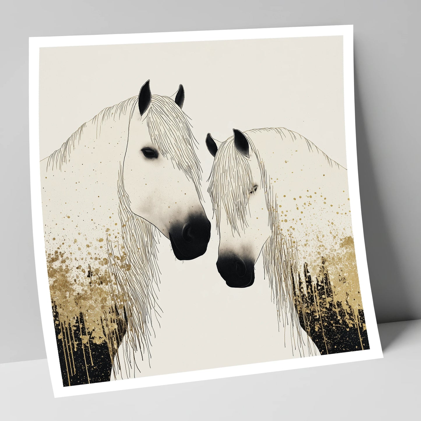 Gilded Companions horse landscape art print