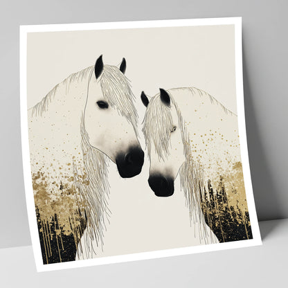 Gilded Companions horse landscape art print