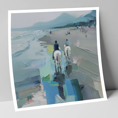 Shoreline Hack horse landscape art print
