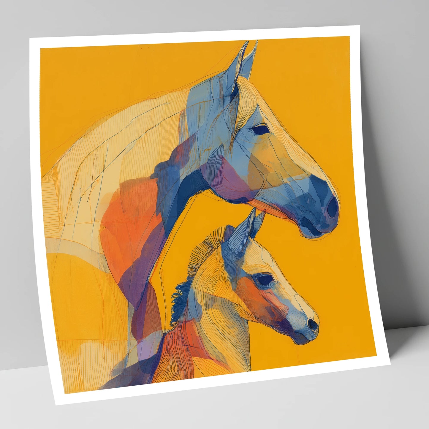 Golden Lineage mare & foal art print