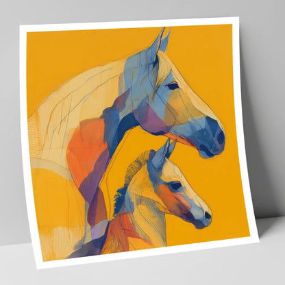 Golden Lineage mare & foal art print