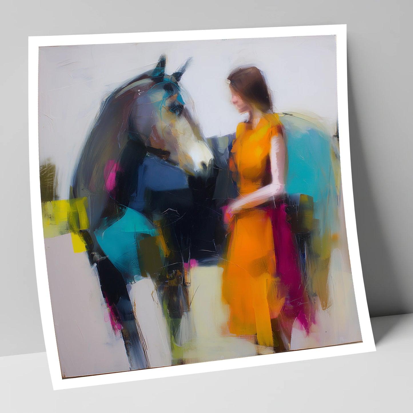 Vivid Companionship horse & rider art print