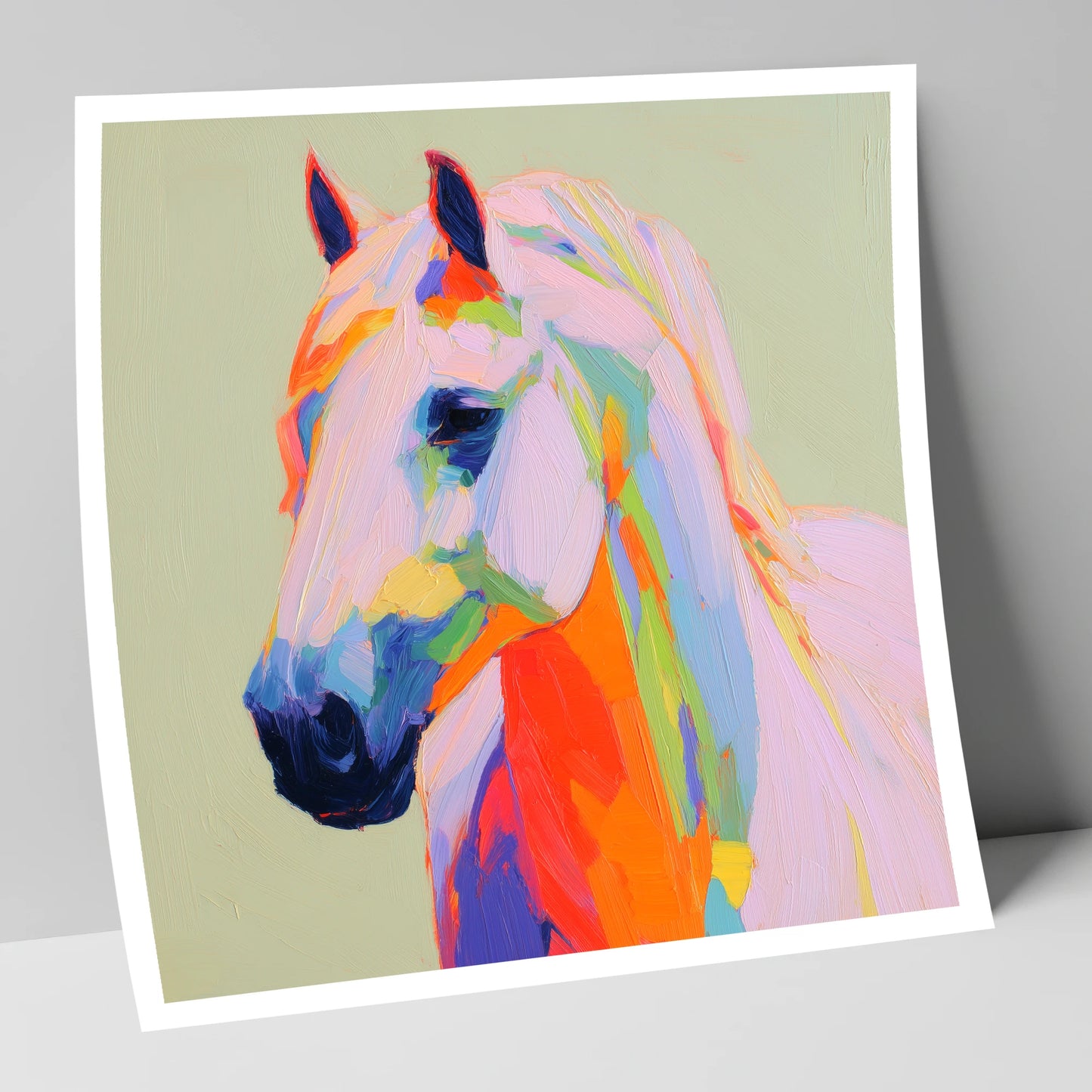 Vivid Equine Profile horse breed art print