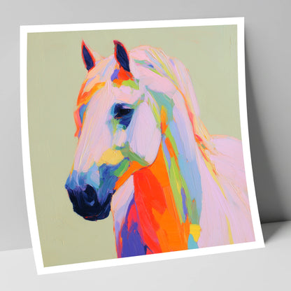 Vivid Equine Profile horse breed art print
