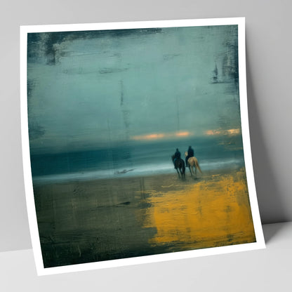 Ochre Tide Riders horse landscape art print
