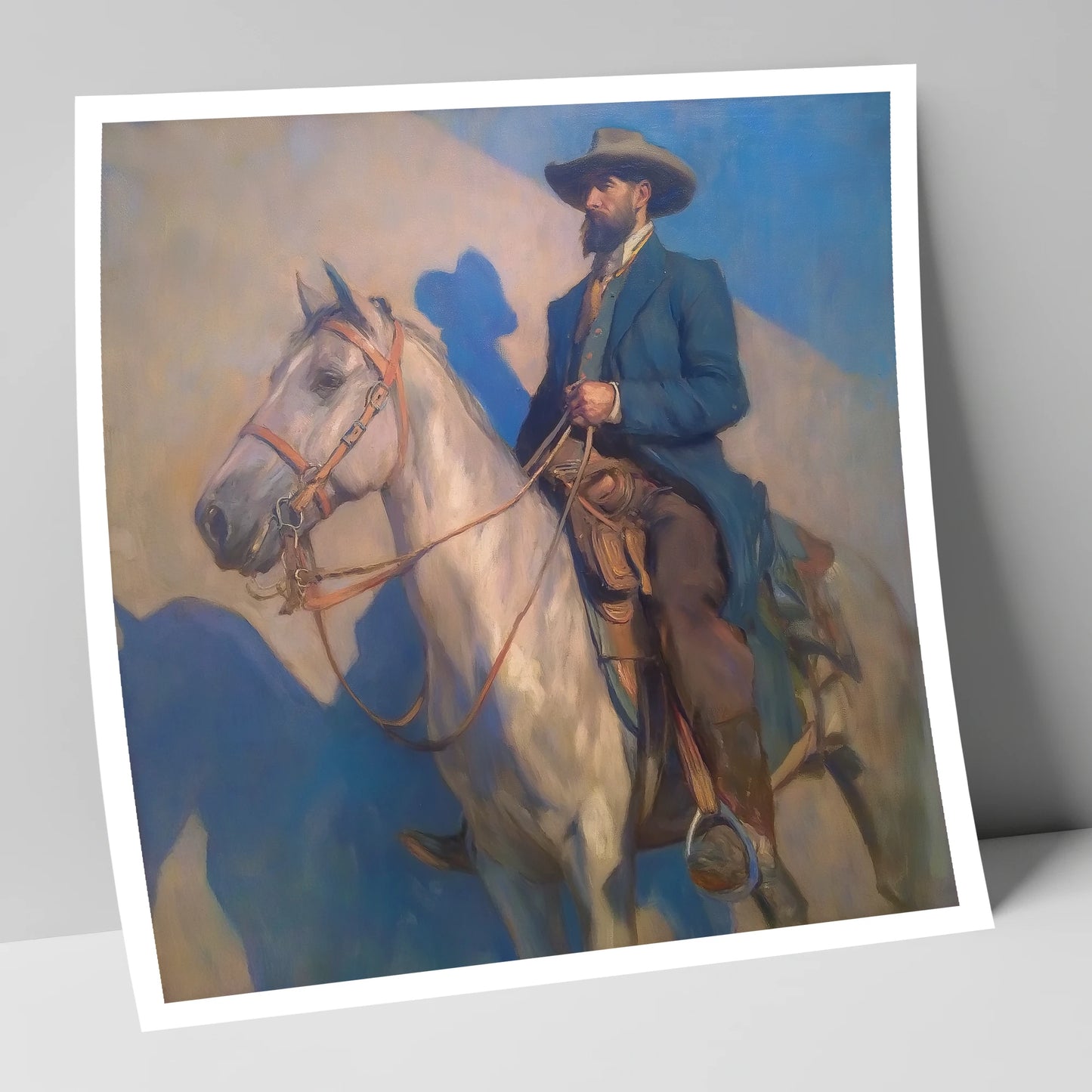 The Quiet Pioneer western horse art print