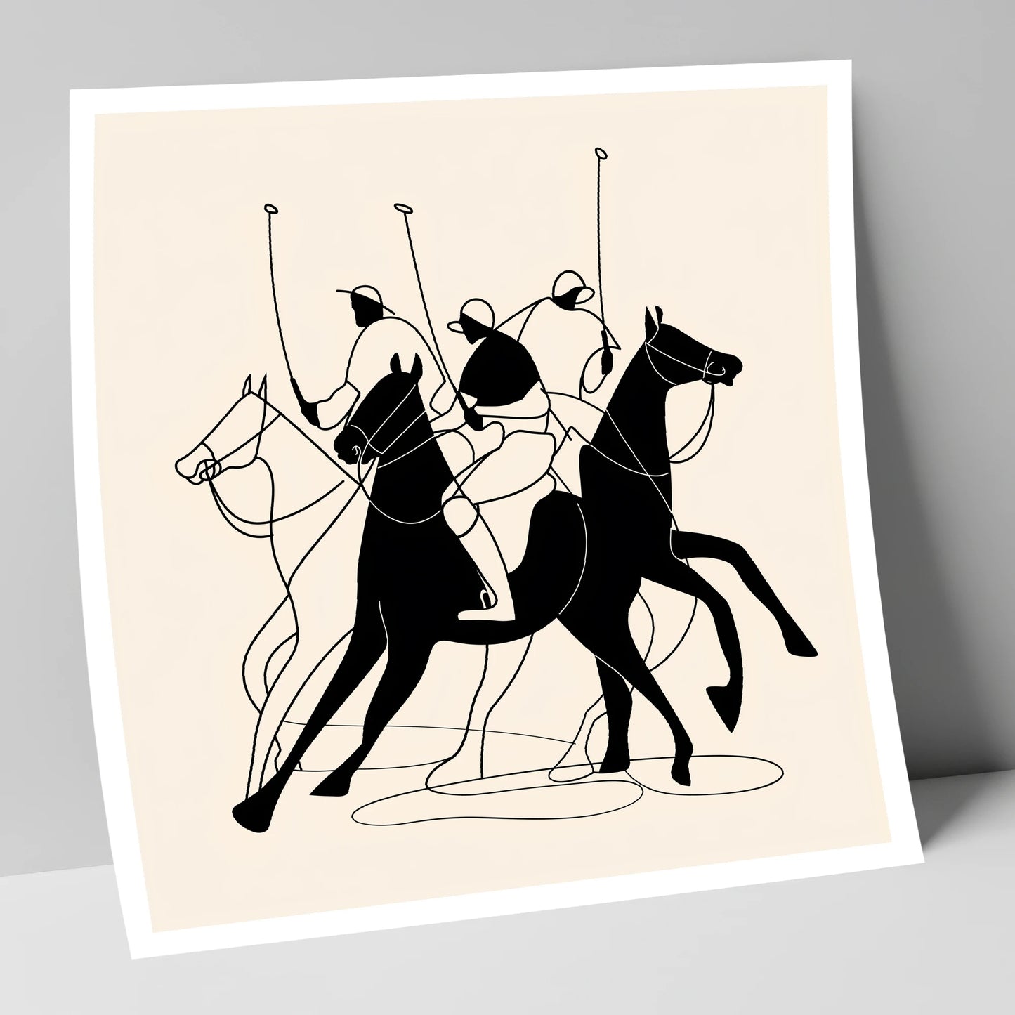 Dynamics of the Match polo horse art print