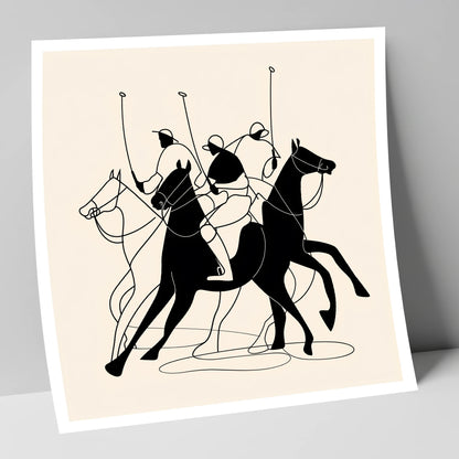 Dynamics of the Match polo horse art print