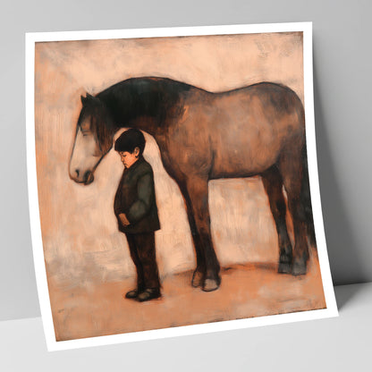A Quiet Understanding horse & rider art print