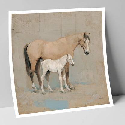 A Quiet Bond mare & foal art print