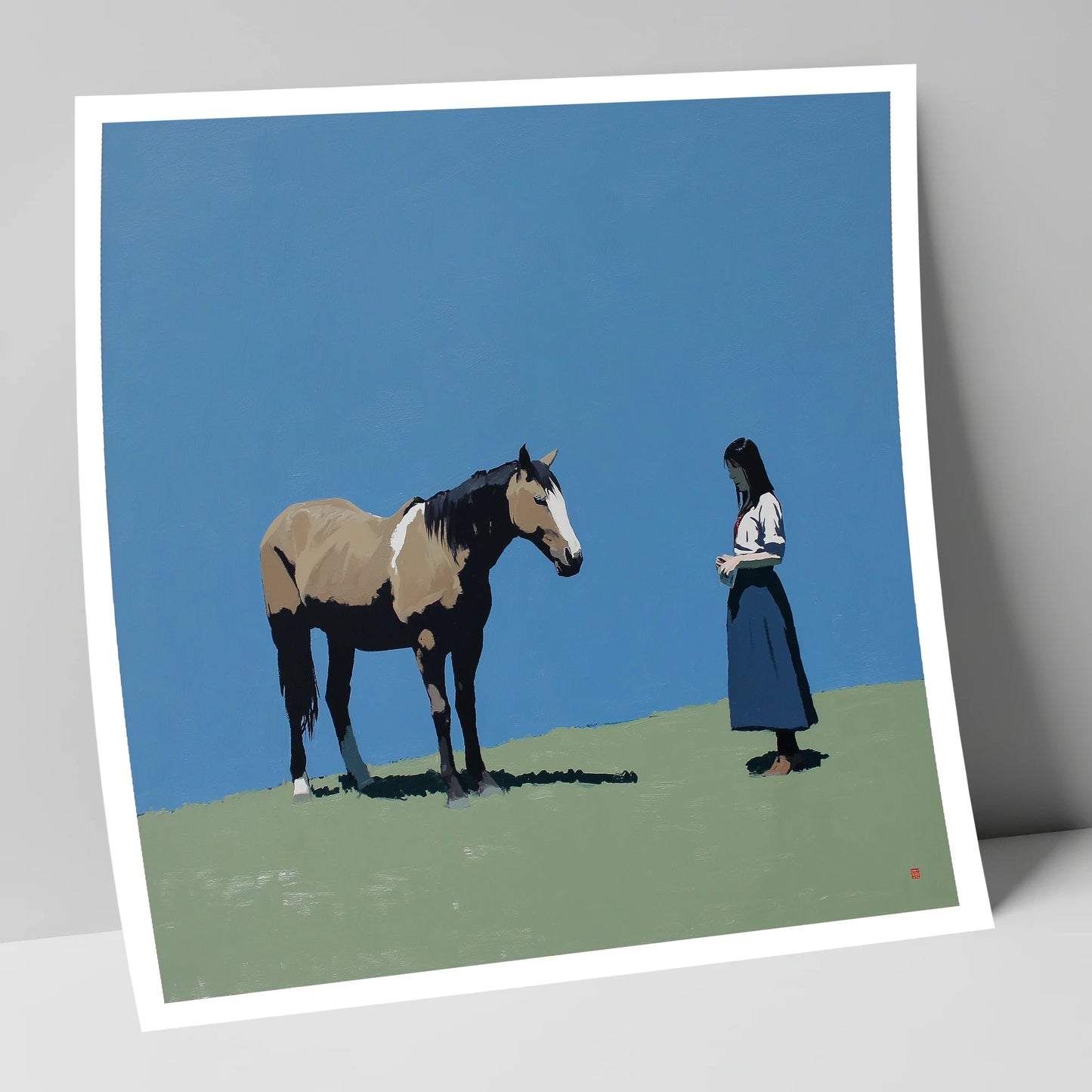 Silent Understanding horse & rider art print