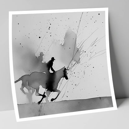 Kinetic Flight show jumping horse art print