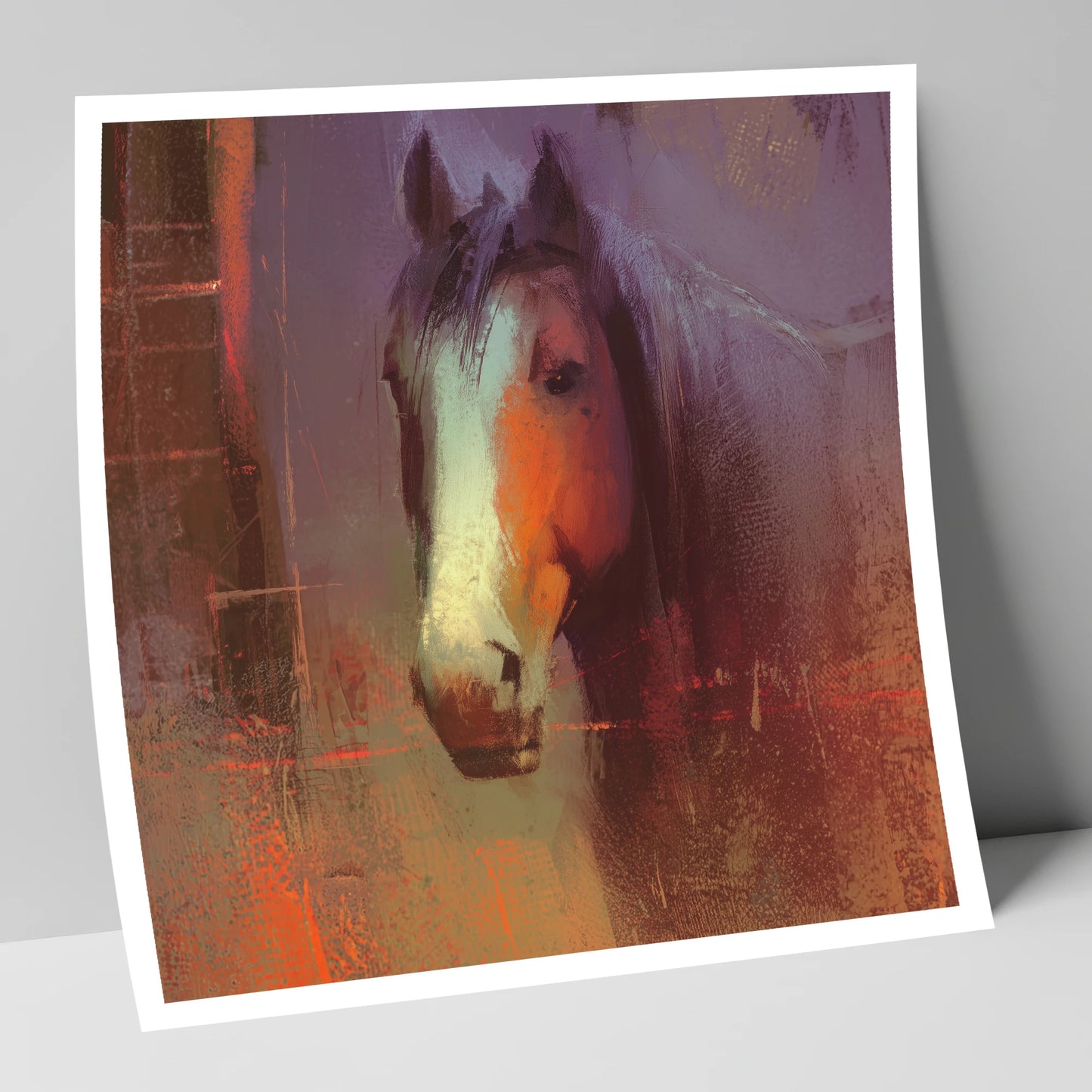 Ember and Violet Portrait horse portrait art print