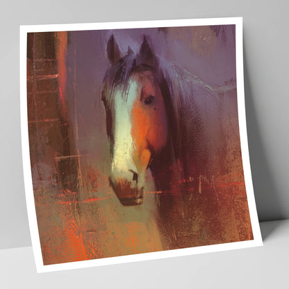 Ember and Violet Portrait horse portrait art print