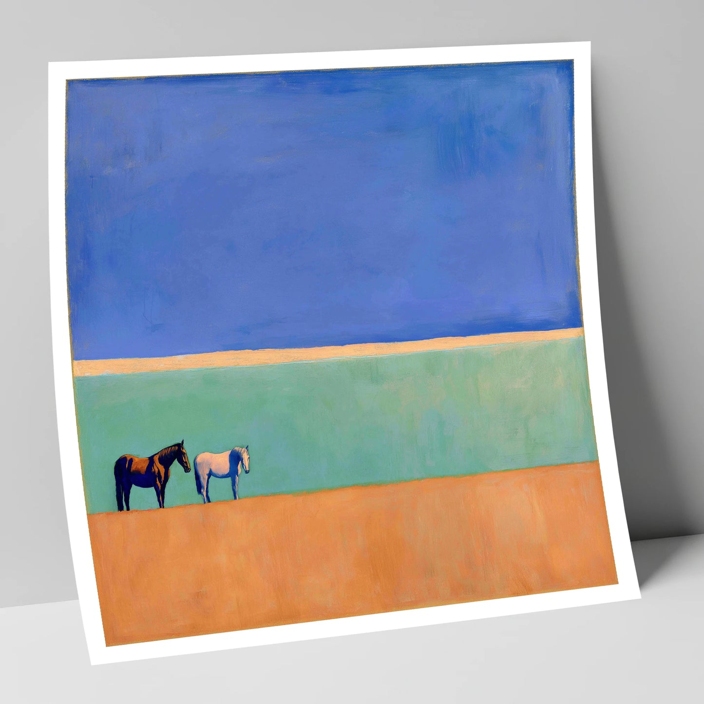 Sunlit Plain horse landscape art print