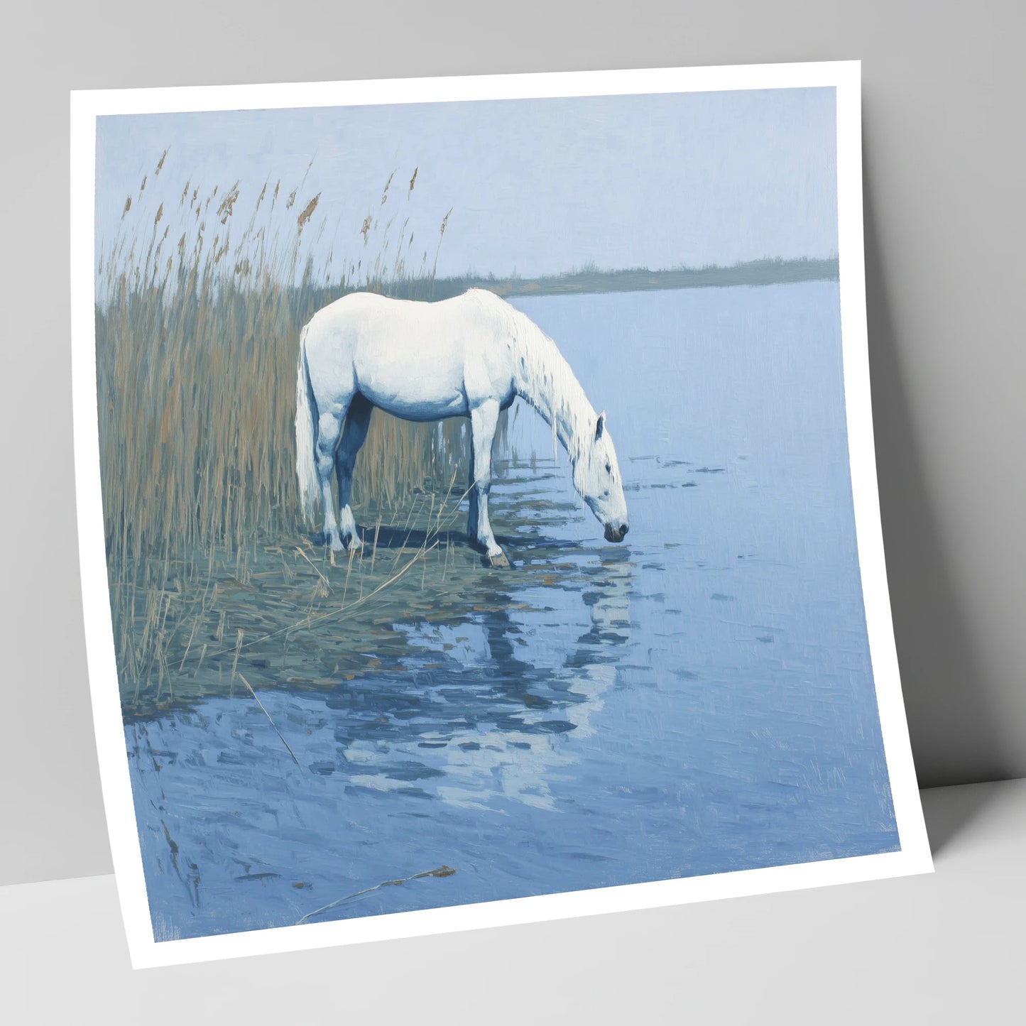 Quiet Marshland Waters horse landscape art print