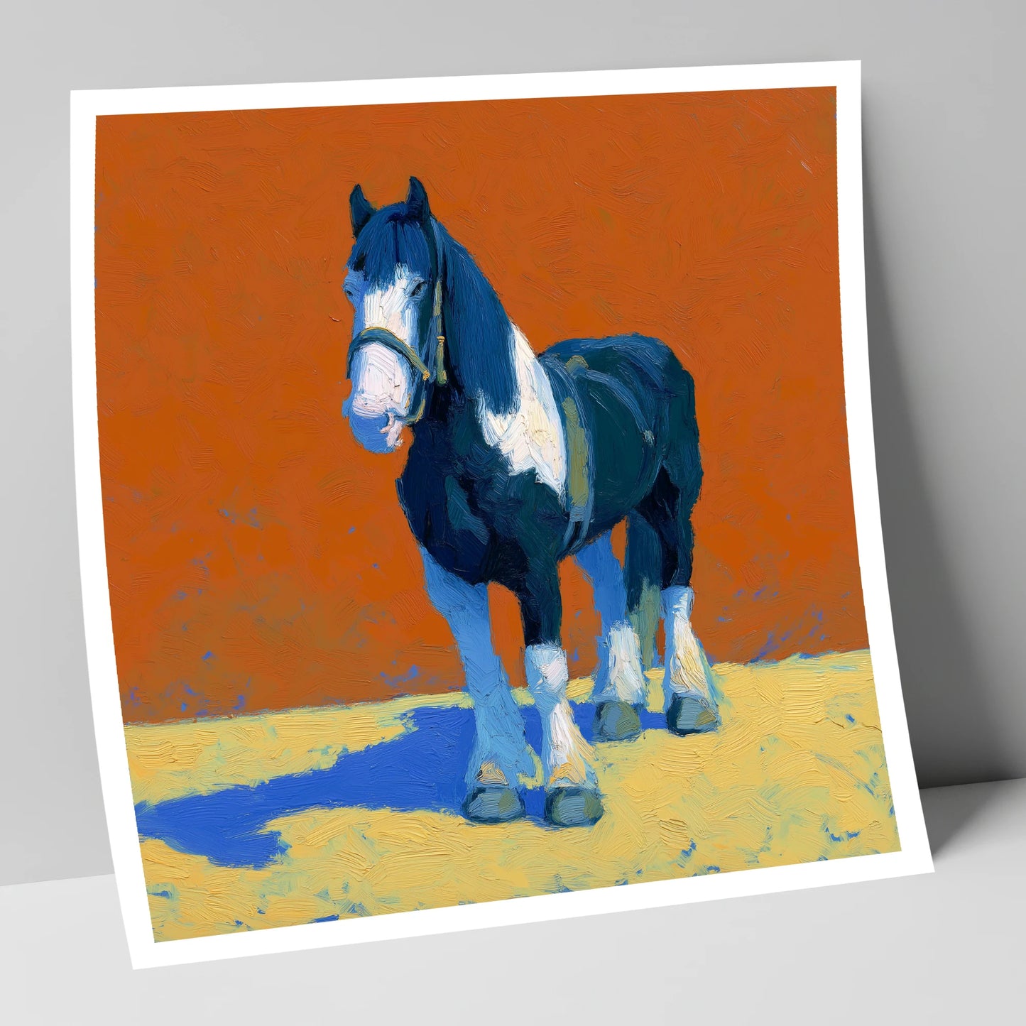 Vibrant Heavy Cob horse breed art print