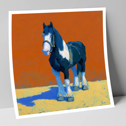 Vibrant Heavy Cob horse breed art print