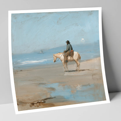 Coastal Contemplation horse landscape art print