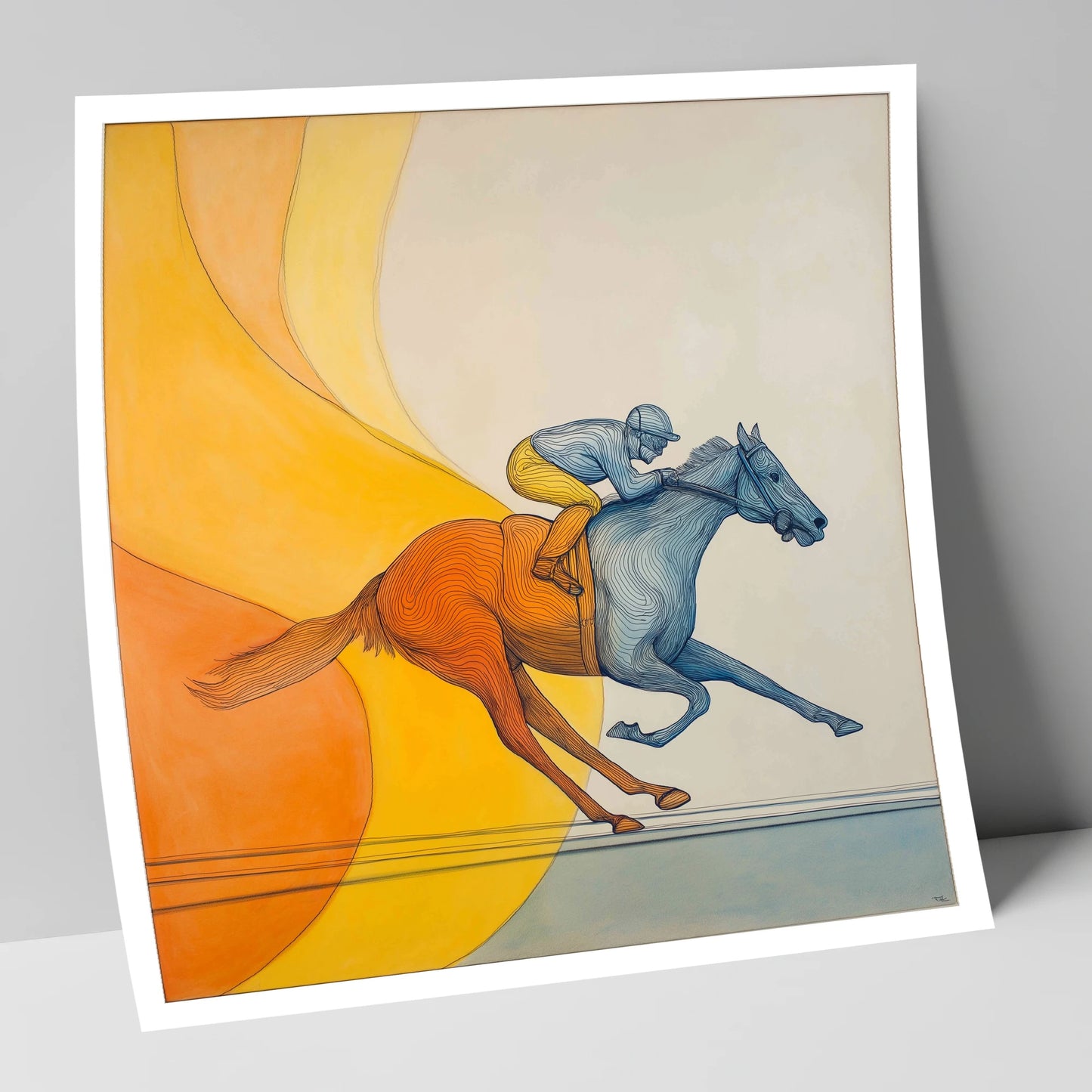 Contours of Speed racing horse art print