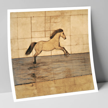 Classical Canter Study horse portrait art print