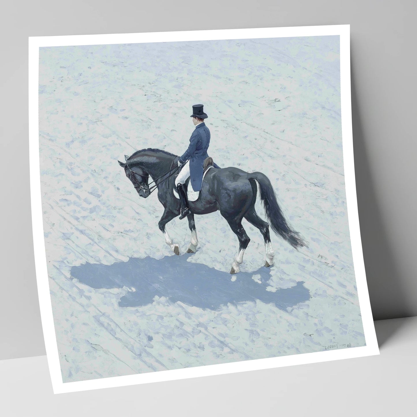 Focus and Shadow dressage horse art print