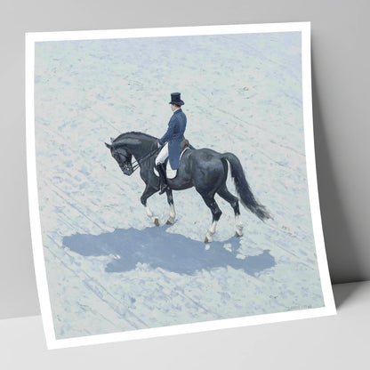 Focus and Shadow dressage horse art print