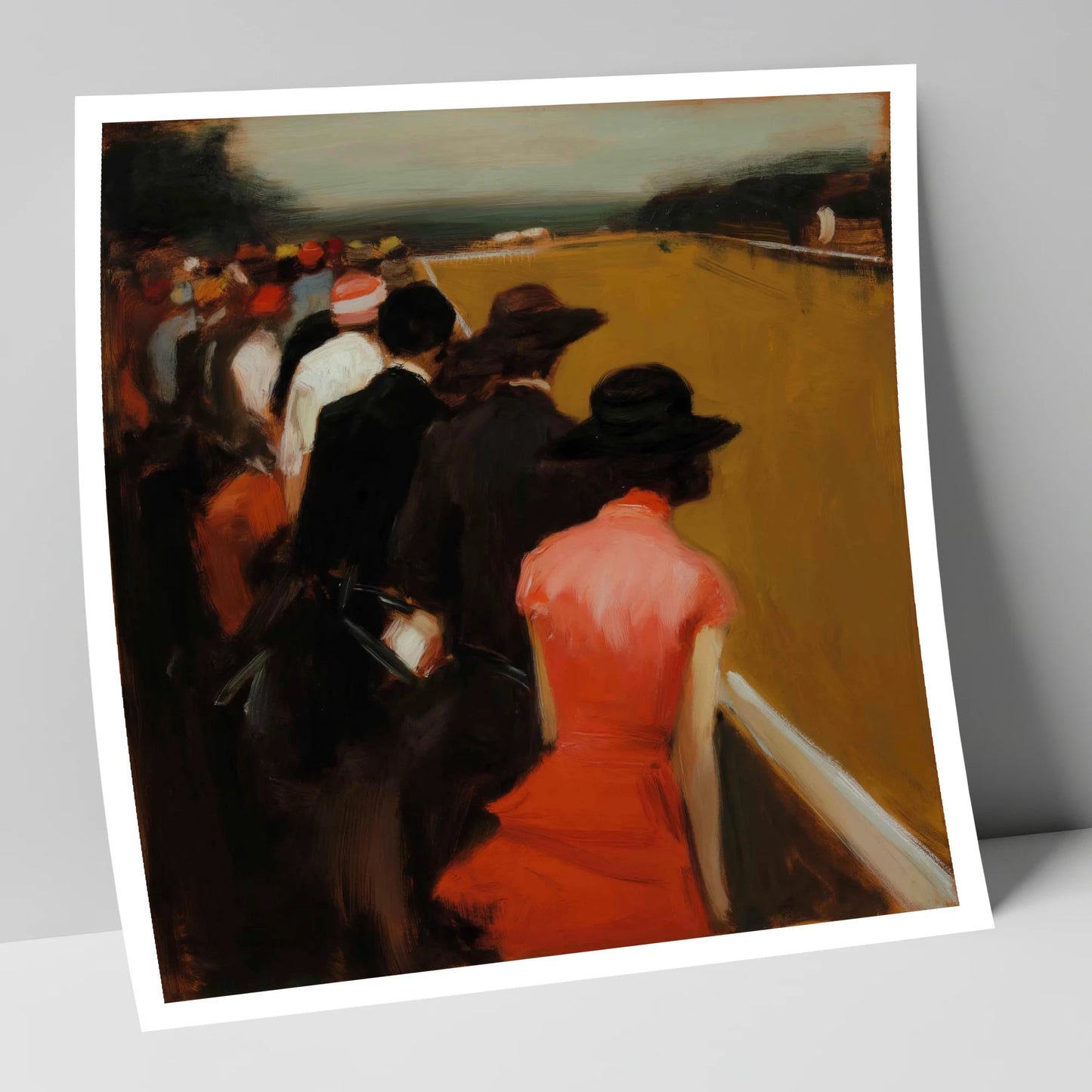 Anticipation at the Rails racing horse art print