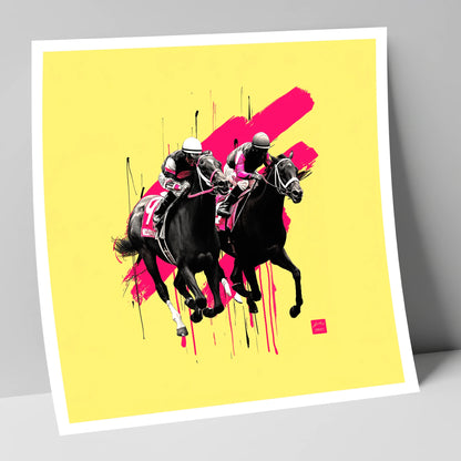 High Stakes Sprint racing horse art print