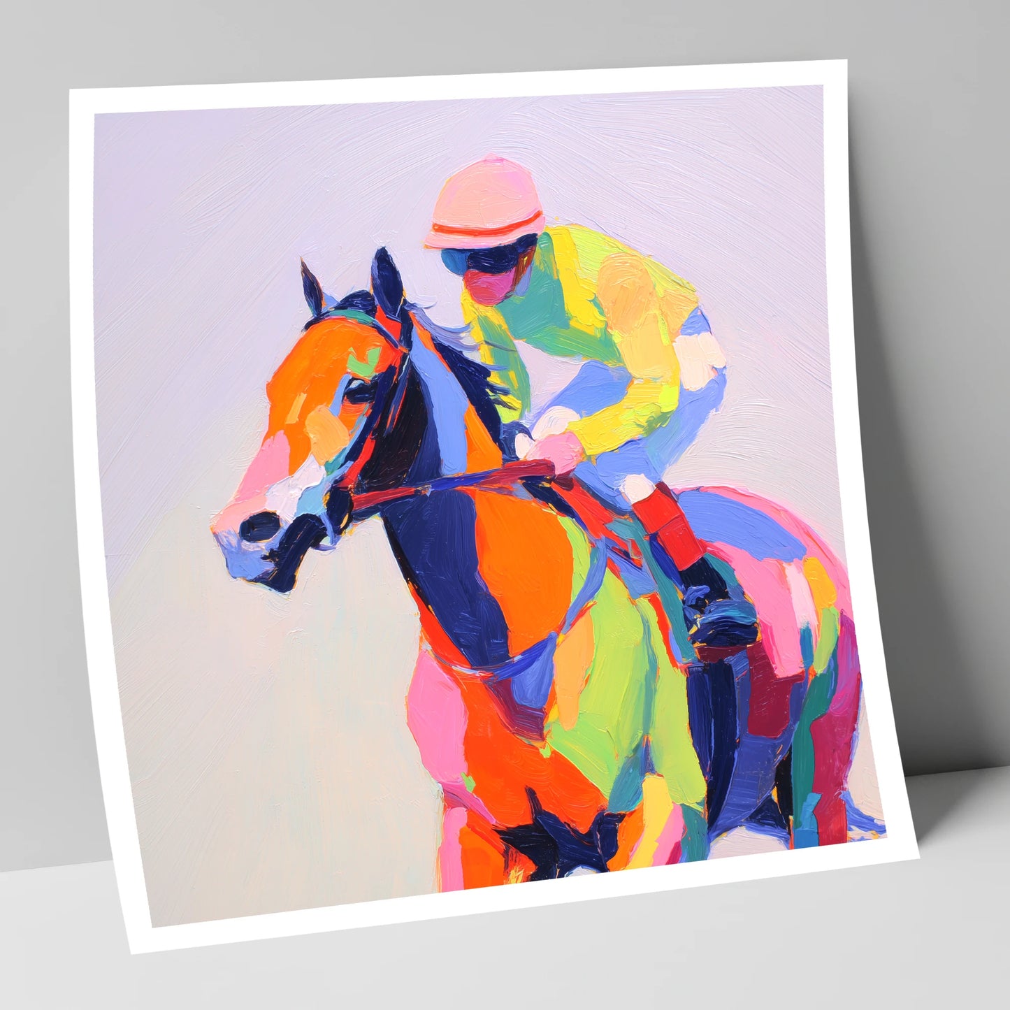 Technicolour Gallop racing horse art print