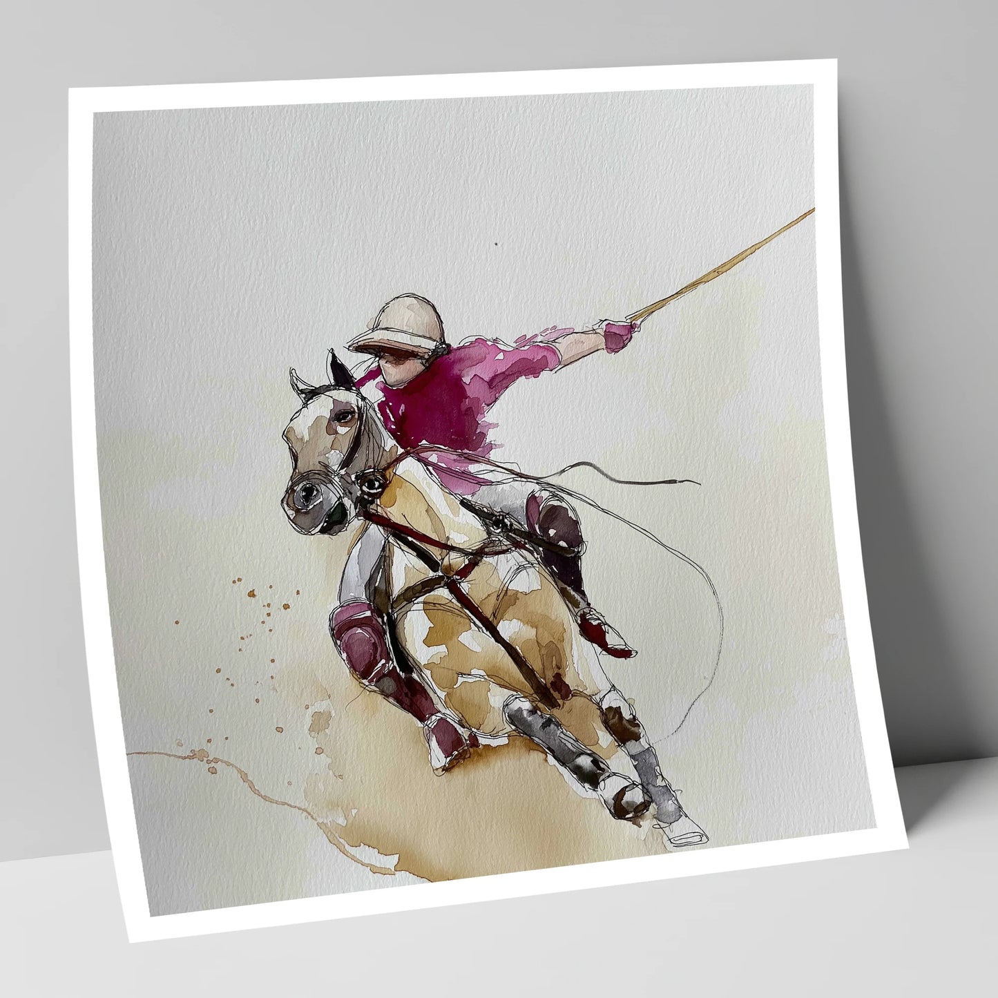 The Decisive Swing polo horse art print